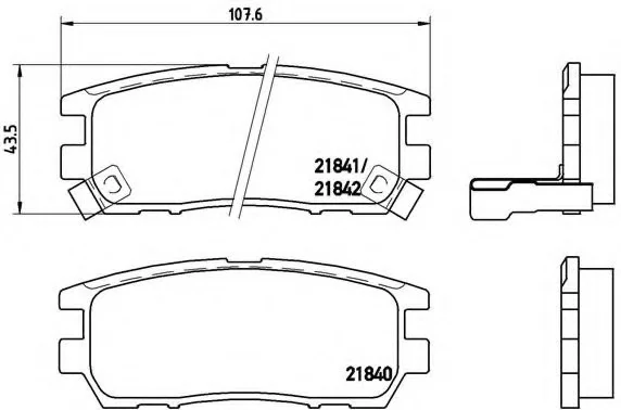 Комплект тормозных колодок, дисковый тормоз BREMBO P54018 (фото 1)