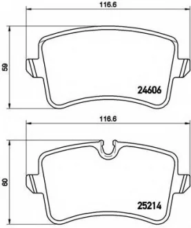 Тормозные колодки зад. Audi A6 10- (TRW) BREMBO P85119