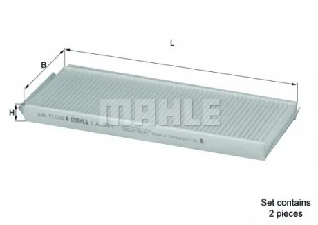 Фільтр салону Mahle Ssangyong MAHLE / KNECHT LA 391/S