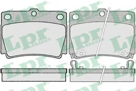 Колодки гальмівні дискові задні Mitsubishi Pajero Sport (I,II,III), Pajero (II,III) LPR 05P1029