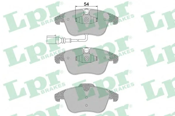 Колодки тормозные, передние, AUDI Q3, SEAT Alhambra, VW Sharan/Tiguan, 1.4-2.0, 07- LPR 05P1392 (фото 1)