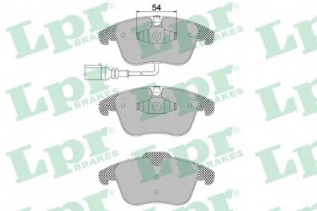 Колодки тормозные, передние, AUDI Q3, SEAT Alhambra, VW Sharan/Tiguan, 1.4-2.0, 07- LPR 05P1392
