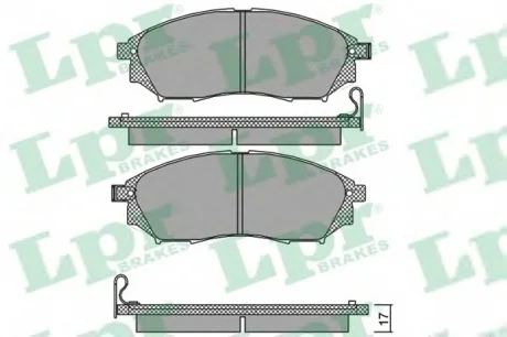Колодки гальмівні, передні, Nissan Qashqai, X-Trail 06-13 LPR 05P1406