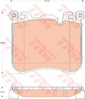 Колодки гальмівні, BMW X5 (E70/F15,F85), X6 (E71,E72/F16,F86), 08- TRW GDB1826