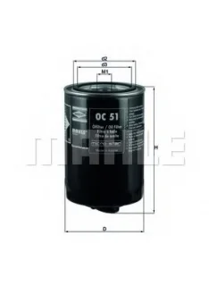 Фильтр масляный MAHLE / KNECHT OC 51