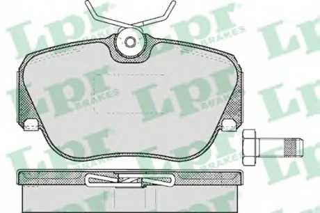 Колодки тормозные, передние, Mercedes 190 (W201) 82-93 LPR 05P302