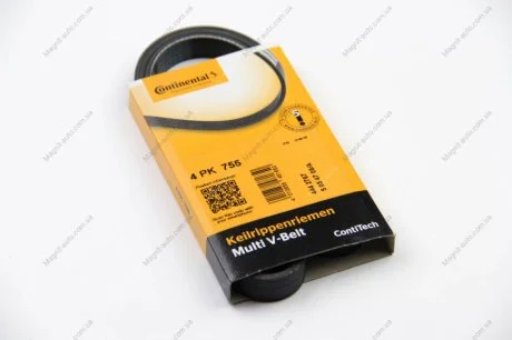 Ремень генератора, Ducato 1.9D/TD 98-02/2.0JTD 01- (PS) Contitech 4PK755