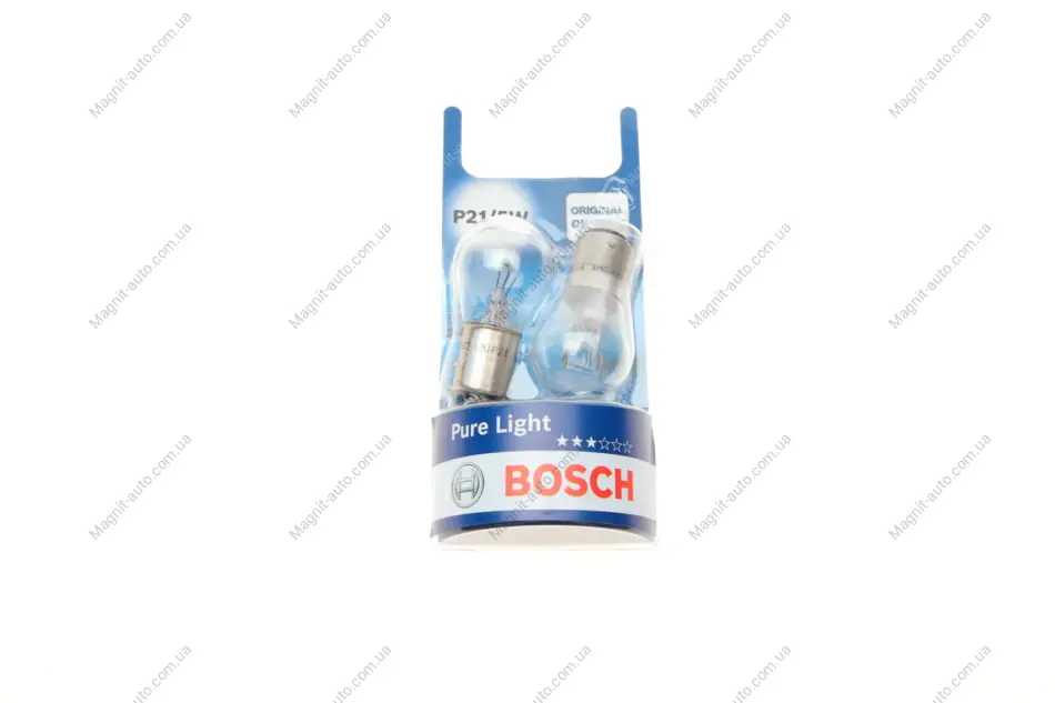 Лампа P21/5W 12V блистер 2 шт. - кратн. 20 шт BOSCH 1987301016 (фото 1)