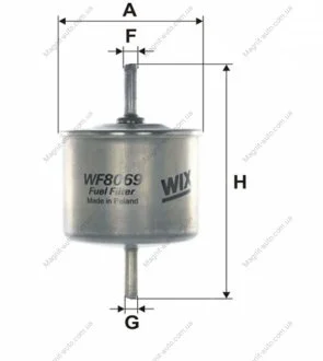 Фильтр топливный, Ford Escort V, Escort VI, Escort VII, Fiesta Courier I, Fiesta Courier II, Fiesta WIX FILTERS WF8069