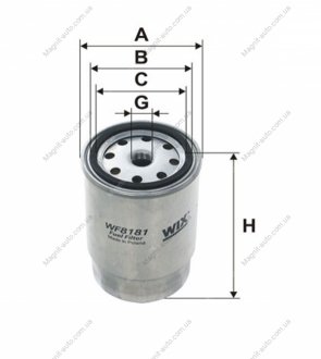 Фильтр топливный WIX FILTERS WF8181 (фото 1)