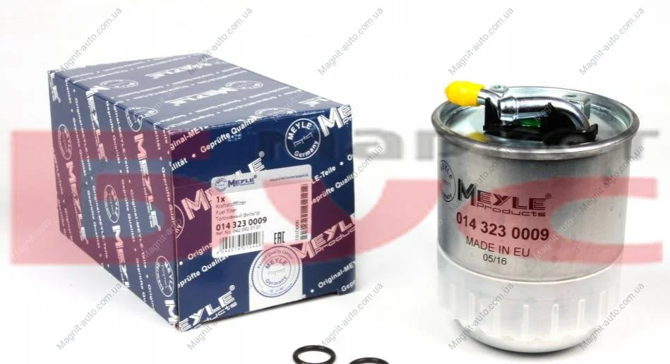 Фильтр топливный, 2.2-3.0CDI 06-09 (+отв. датчик воды) MEYLE 014 323 0009 (фото 1)