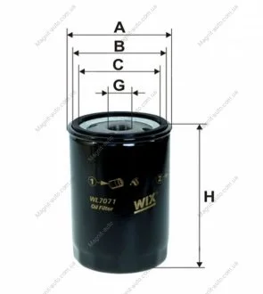 Фильтр масляный WIX FILTERS WL7071