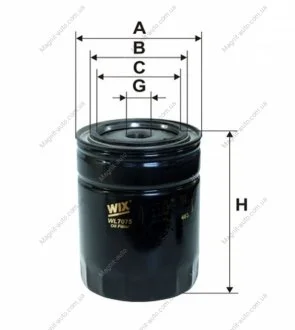 Фільтр оливний, OPEL Omega, Rekord, Senator, 2.0-2.3, 72-87 WIX FILTERS WL7075