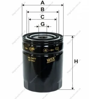 Фільтр оливний, 2.3JTD 02-06 WIX FILTERS WL7401