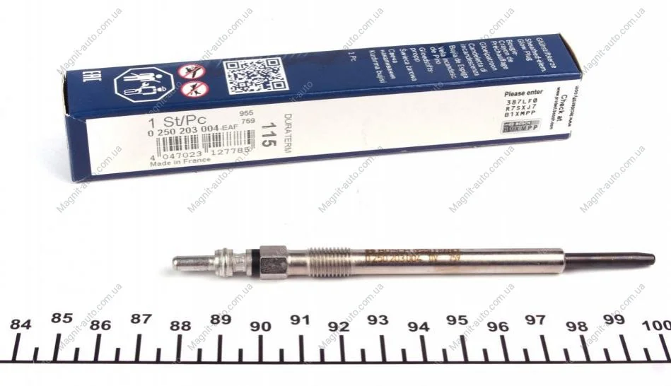 Свічка розжарювання DURATERM - кратн. 10 шт BOSCH 0250203004 (фото 1)