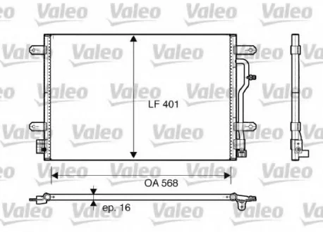 Радіатор кондиціонера A4/Seat Exeo 1.6-3.2/1.9D-3.0D 03- Valeo 817741