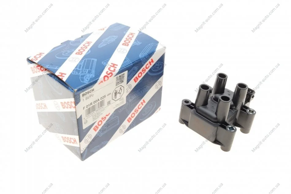 Котушка запалювання CHERY/PEUGEOT 106/205/306/405/806/Boxer/Expert/Partner BOSCH F01R00A025 (фото 1)