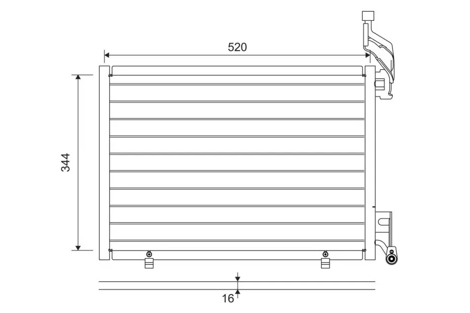Радиатор кондиционера TRANSIT 1.5-1.6 TDCi 14-23 Valeo 814075 (фото 1)
