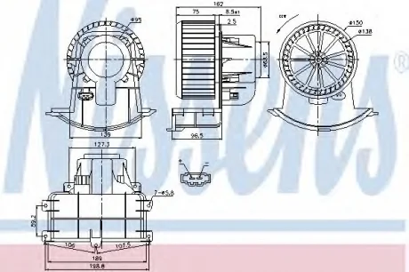 Вентилятор салону NISSENS 87033