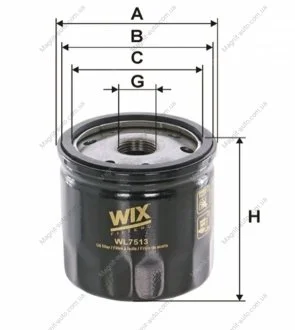 Фільтр оливний, 1.5dCi 12- /Citan 1.5CDI 12- WIX FILTERS WL7513