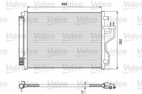 Радиатор кондиционера Valeo 814396