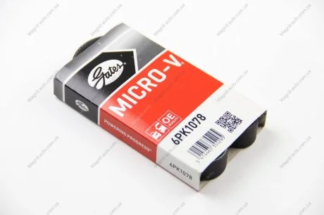 Ремінь генератора Citroen/Peugeot 1.8/2.0i 94- Gates 6PK1078