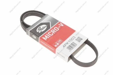 Ремінь поліклиновий, MAZDA 323 89-98 Gates 4PK1003