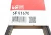 Ремінь генератора Ducato/Boxer 2.2HDi 06>(+AC) Doblo 1.3D Multijet 04> (+AC) Gates 6PK1670 (фото 6)