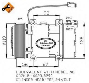 Компрессор кондиционера NRF 32703