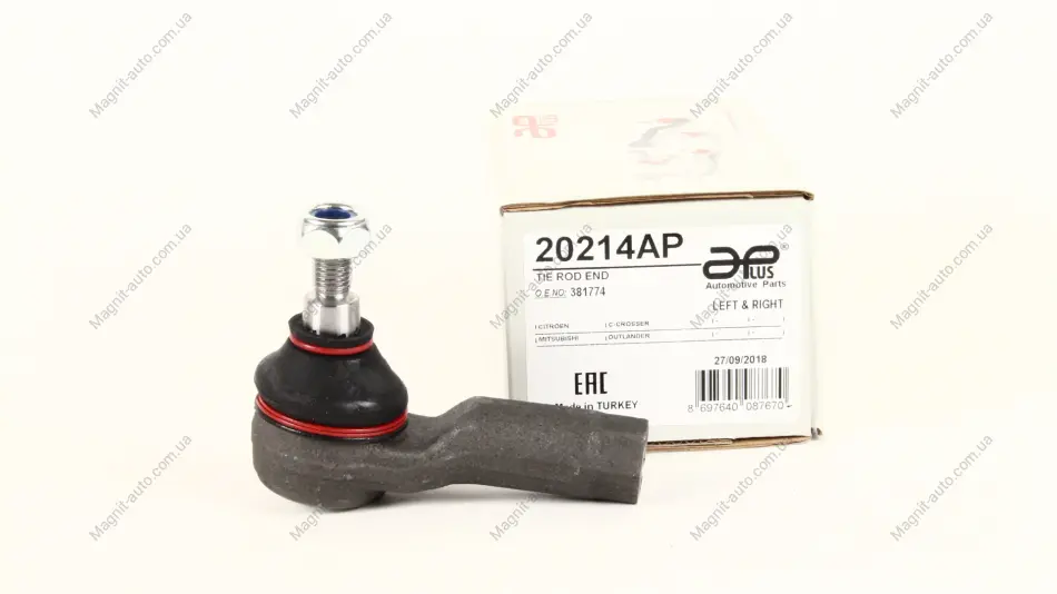 Наконечник рульової Mitsubishi Lancer, Outlander, ASX (06-) / Citroen C4 (07-) / Peugeot 4007, 4008 (07-) APPLUS APLUS 20214AP (фото 1)