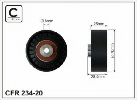 Направляющий ролик CAFFARO 234-20