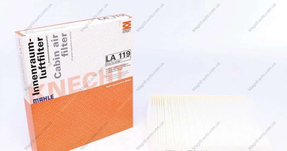 Фильтр салона, NISSAN Almera, 1.8-2.2, 00-; Primera, 1.8-2.2, 02- MAHLE / KNECHT LA119 (фото 1)