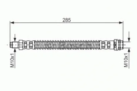 Шланг тормозной задний, 02-09 /W220 BOSCH 1987476841