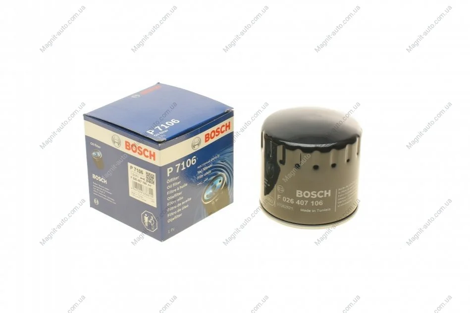Фильтр масляный 7106 Renault Laguna, Espace, Safrane 2,2 1995 - 2001 BOSCH F026407106 (фото 1)