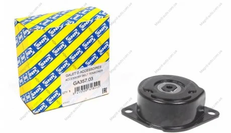 Натяжной ролик, поликлиновый ремень VW Caddy, Golf III/IV, Passat B3/B4/B5, Transporter T4, 95-04 SNR NTN GA357.03