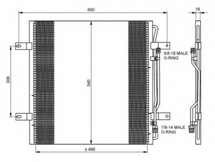 Радиатор кондиционера NRF 35781