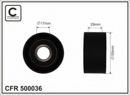 Ролик натяжителя CAFFARO 500036