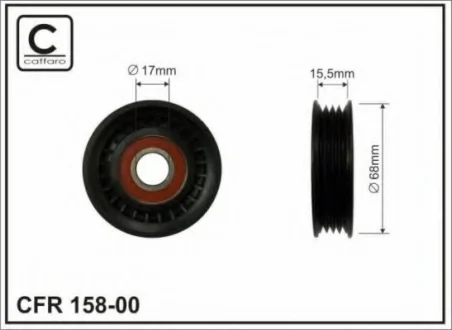 Ролик натяжителя CAFFARO 158-00