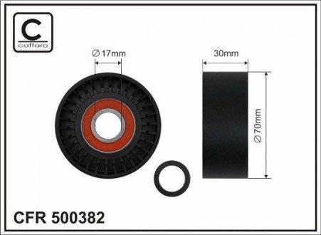 Ролик натяжителя CAFFARO 500382