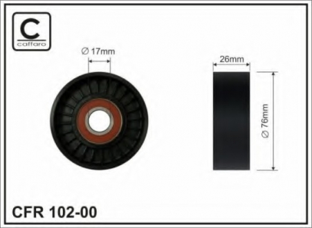 Ролик натяжителя CAFFARO 102-00