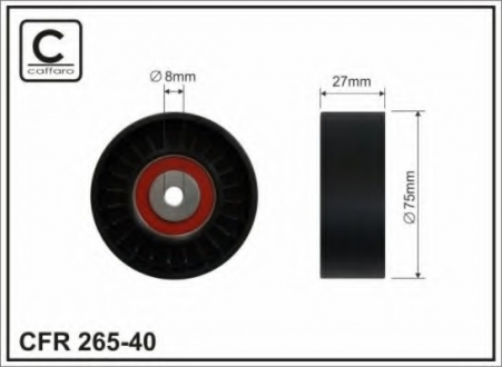 Ролик натяжителя CAFFARO 265-40