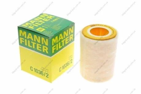 Фильтр воздушный, 0.6/0.7I (с паралоном) MANN C 1036/2
