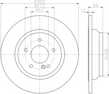 Диск гальмівний MERCEDES S(W221) "R D=300mm "04-13 TEXTAR 92176503