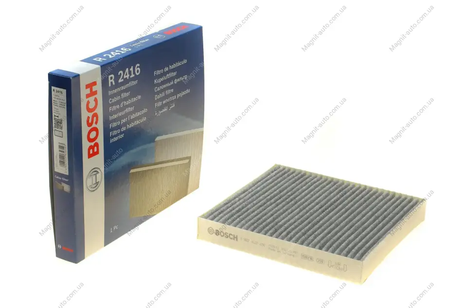 Фільтр салону з активованим вугіллям, MITSUBISHI 08- BOSCH 1987432416 (фото 1)
