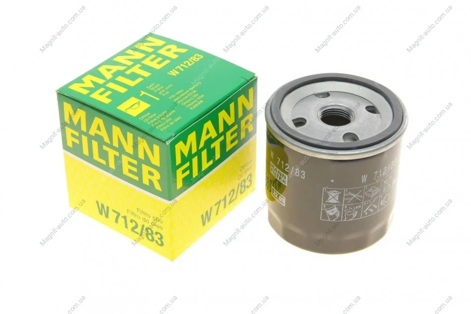 Фільтр оливний MANN W 712/83 (фото 1)