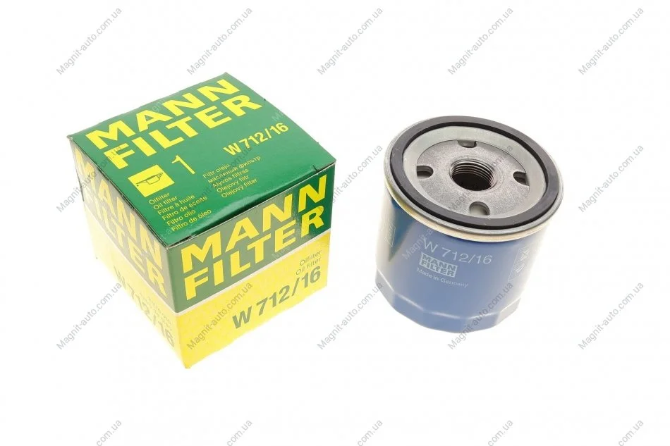 Фільтр оливний, 1.9JTD/MJTD 05- MANN W 712/16 (фото 1)