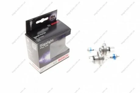 Лампа накалу H4 12V 60/55W P43t GigaLight +120 (комплект 2шт) BOSCH 1987301106 (фото 1)