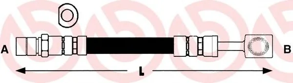 Шланг тормозной BREMBO T59009 (фото 1)