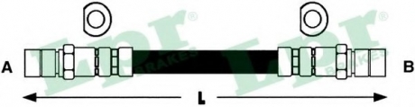 Тормозной шланг LPR 6T47452 (фото 1)