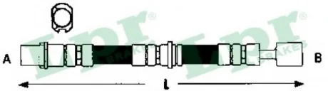 Шланг тормозной передний Opel Astra H, Zafira B (L=445mm) LPR 6T47902